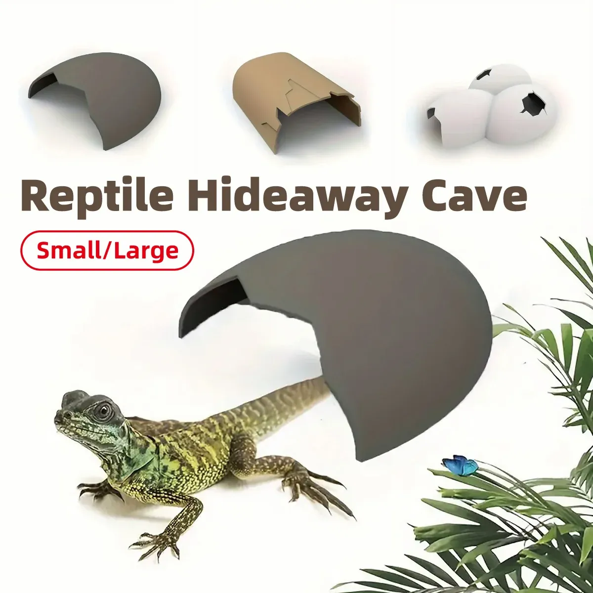 Reptile Hideout Plastic Cave Decorative Shelter for Lizard Snake Spider Habitat - Tree… image 2