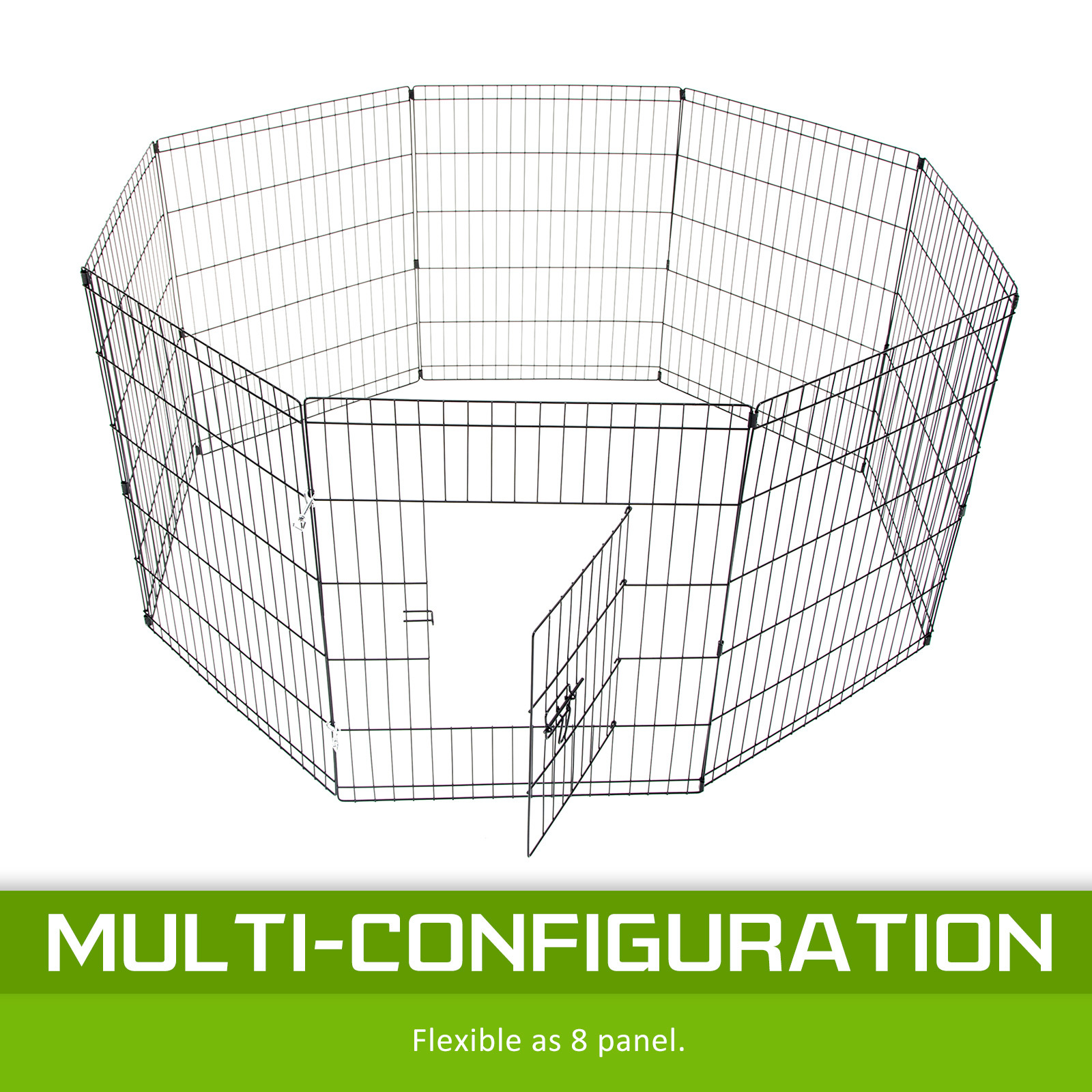 Pet Playpen Foldable Dog Cage 8 Panel 24in with Cover image 5