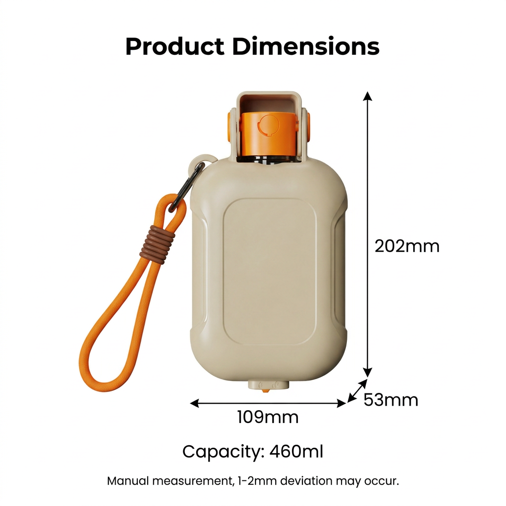 Green Portable Pet Water Bottle and Food Bowl - 460ml 2 in 1 Foldable Travel Feeder… image 6