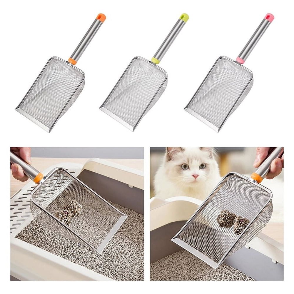 Stainless Steel Fine Mesh Cat Litter Scoop Easy To Clean Non-Stick Shovel For Reptiles… image 4