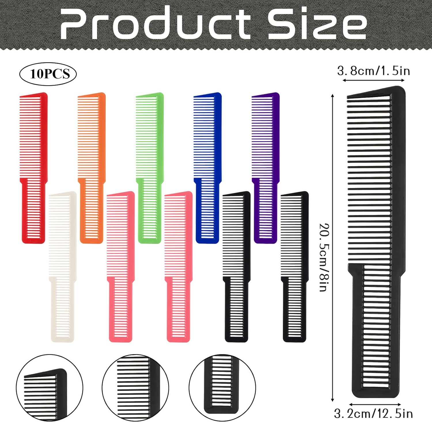 10 PCS Barber Combs, 10 Piece image 3