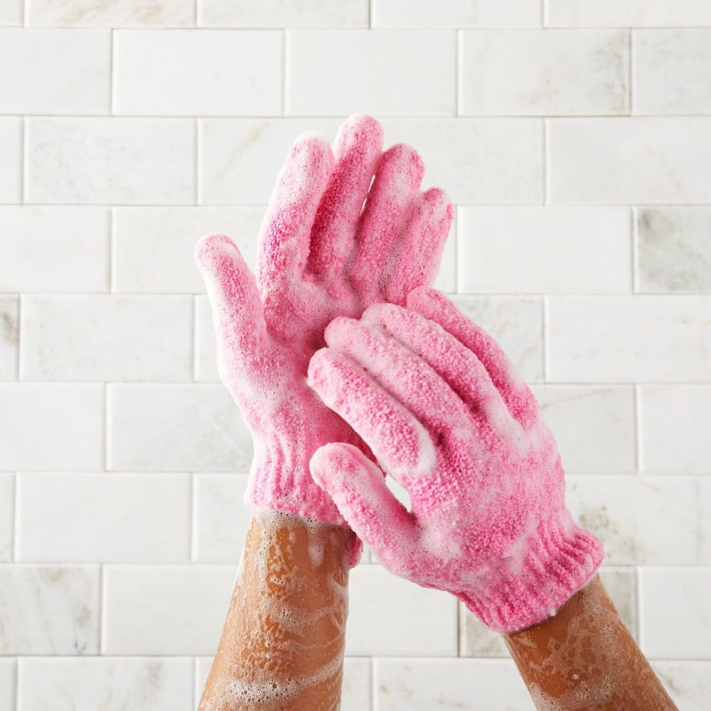 4 Pairs Body Exfoliating Gloves for Shower image 3