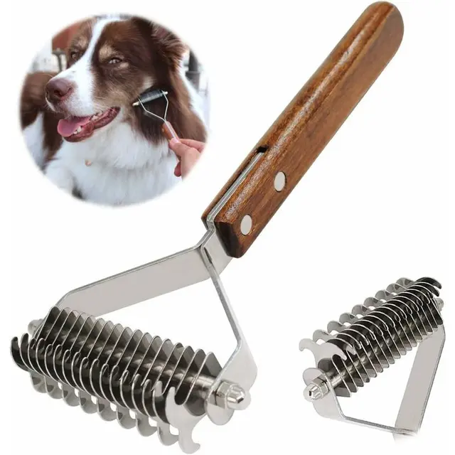 Coat King Rake Pet Undercoat Rake Dog Dematting Comb Pet Grooming Brush Tool…