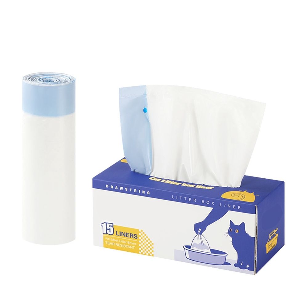 Drawstring Cat Litter Box Liners Disposable Leak Resistant Design for Easy Cleanup and… image 2