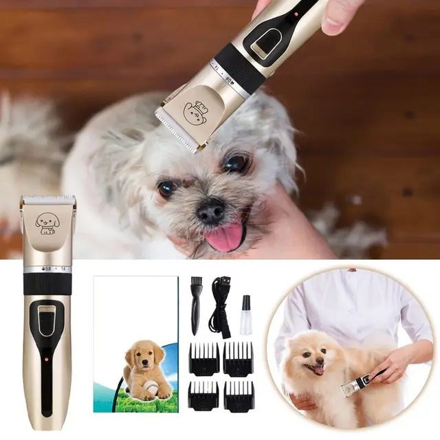 Pet Hair Clipper Quiet Rechargeable Dog Grooming Kit For Cats & Dogs With Adjustable