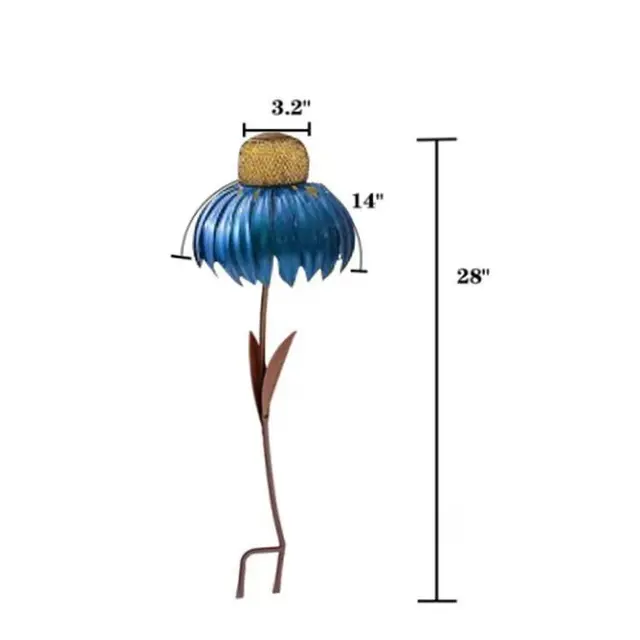 Metal Flower Outdoor Bird Feeder