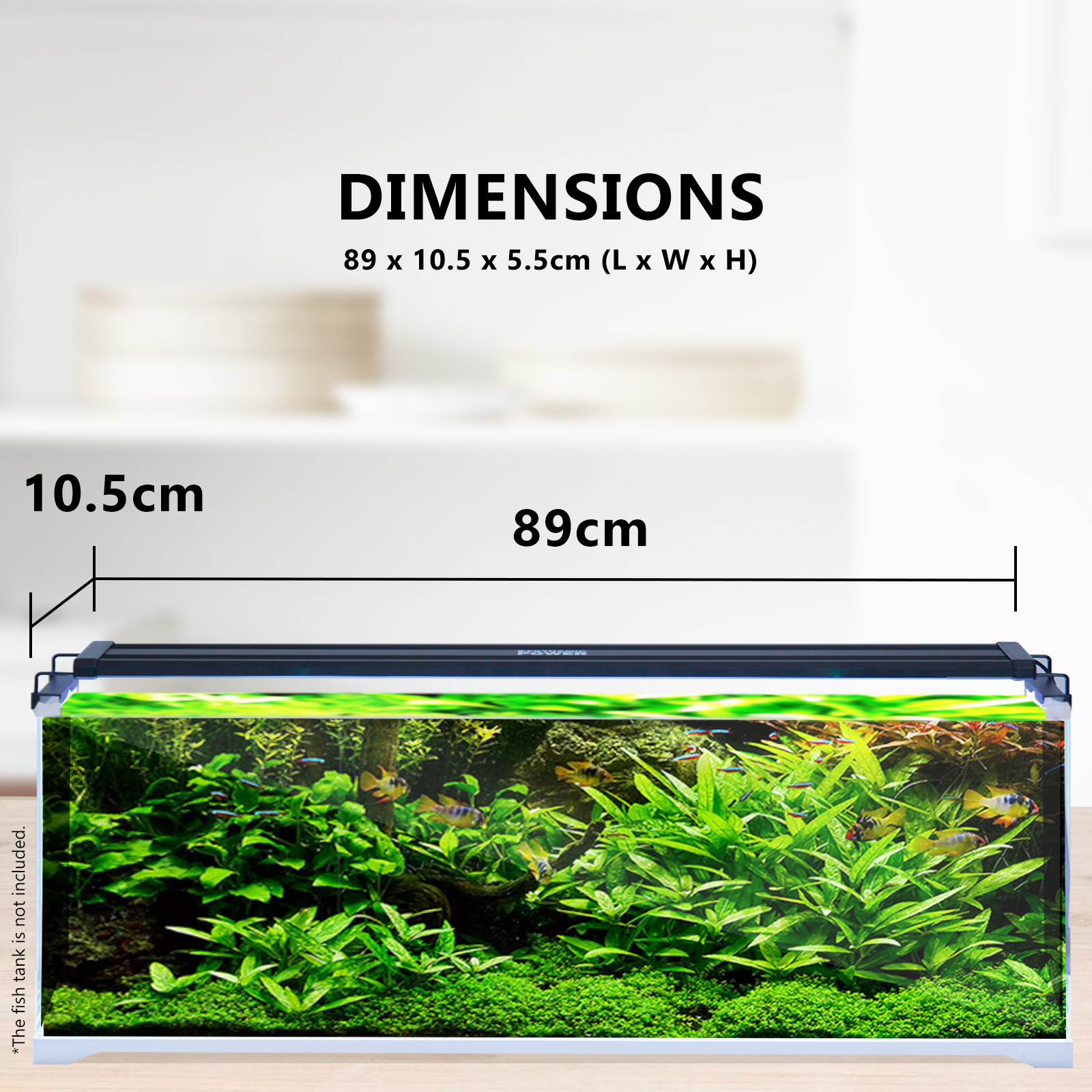 27W Set 2 Aquarium Blue White LED Light for Tank 95–115cm image 10