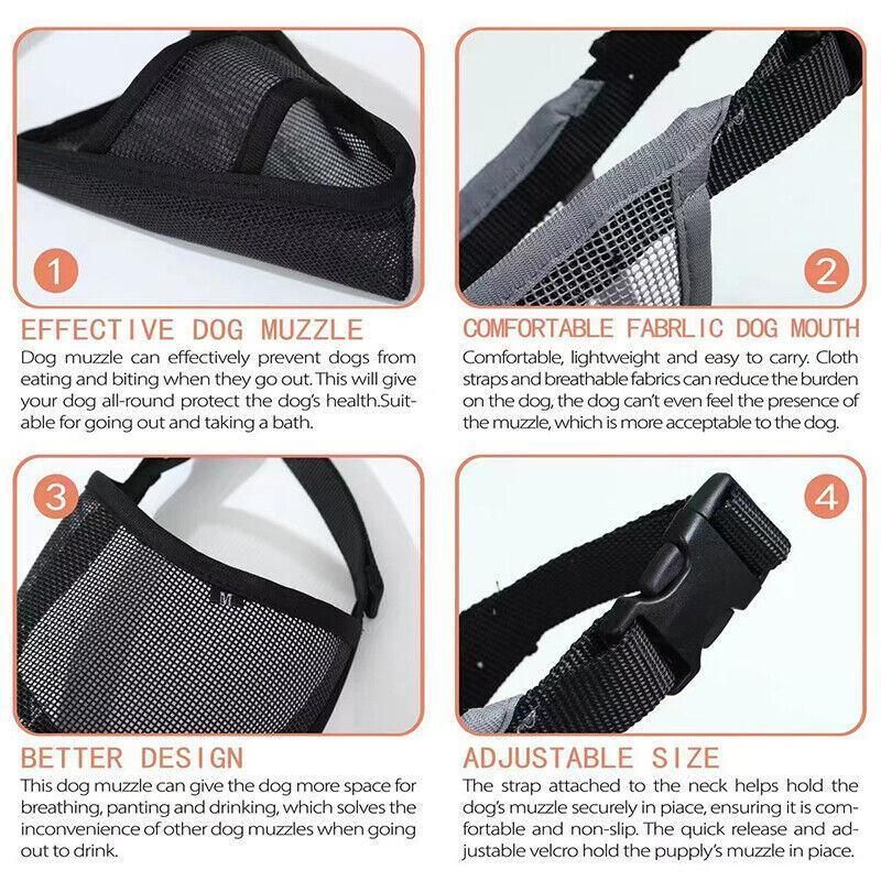 Adjustable XXS Size Pet Dog Mask Mouth Muzzle Anti Barking Bite Stop Chewing Mask… image 5