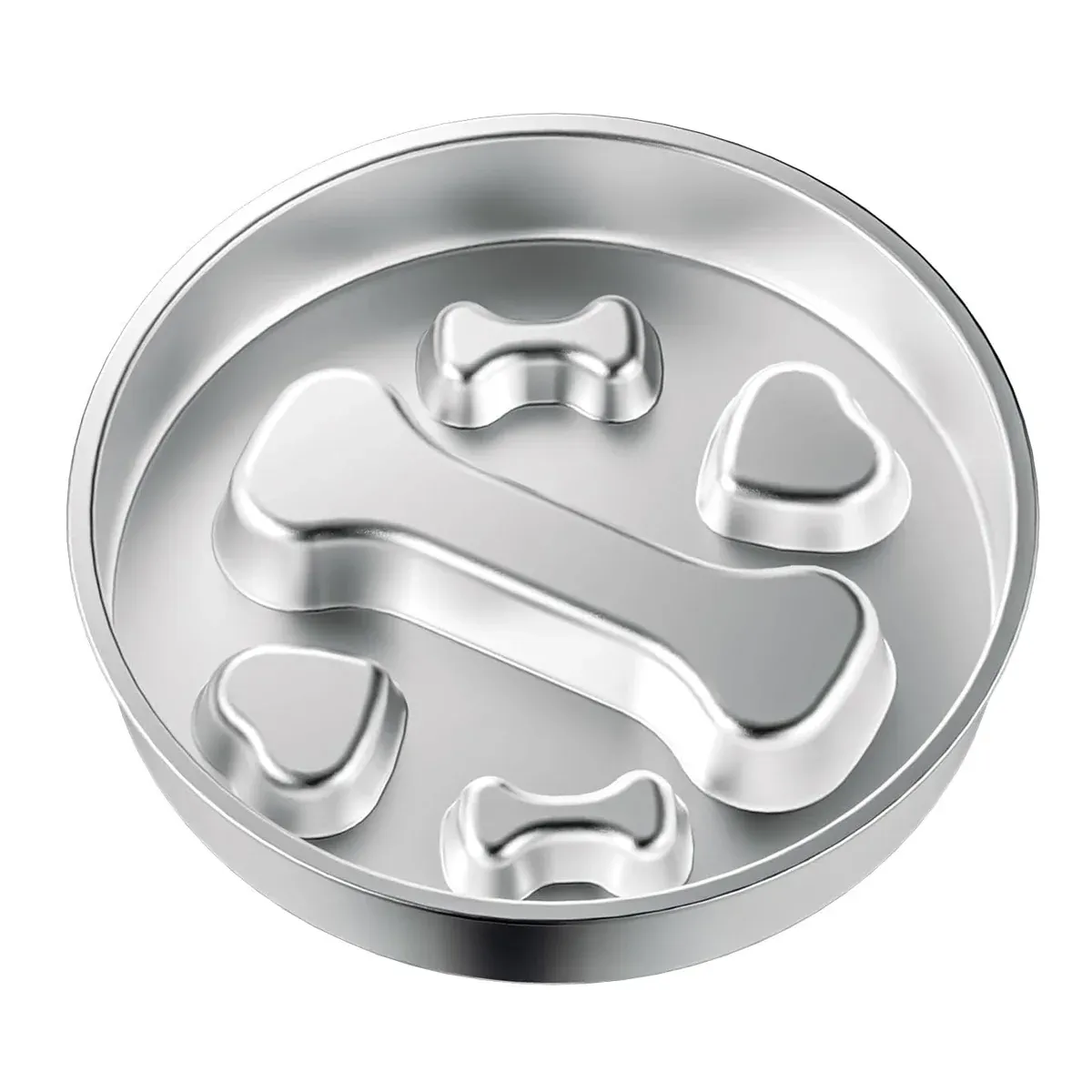 Large Capacity Stainless Steel Pet Slow Feeder Bowl Non-Slip Anti-Spill Durable image 2