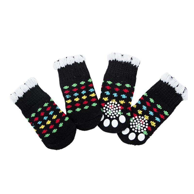 Dog Socks Non-Slip Grip Slip Anti-Slip - Puppy Cat Pet Shoes Slippers M Size…, Blue image 10
