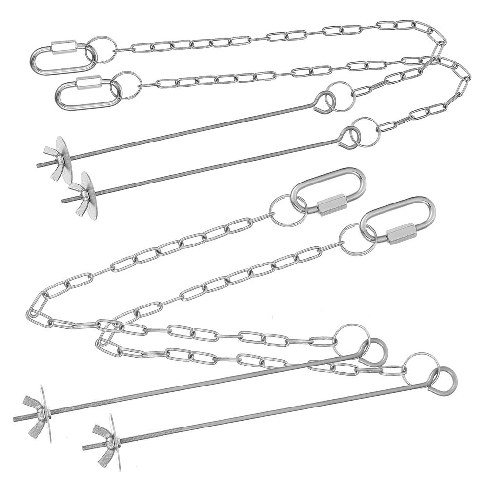 Chicken Veggies Skewer Adjustable Length Stainless Steel Chains for Pets 4Pcs image 5