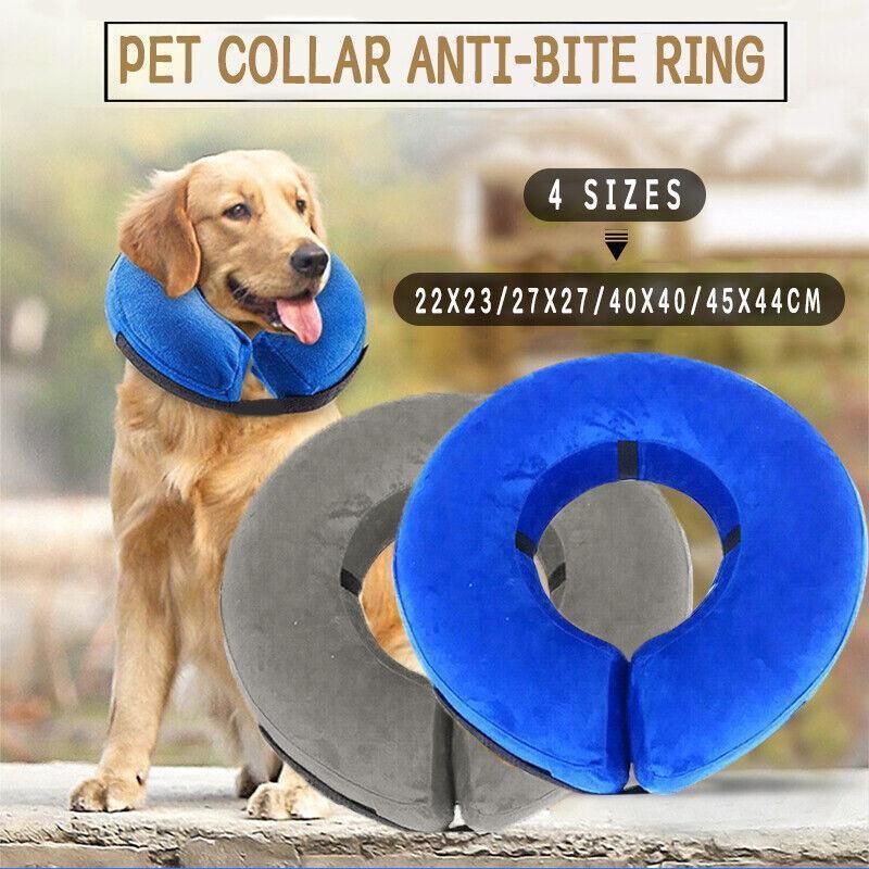 Grey Pet Dog Inflatable Soft Healing Collar Cone Wound Medical Cat Protective Jackets… image 2