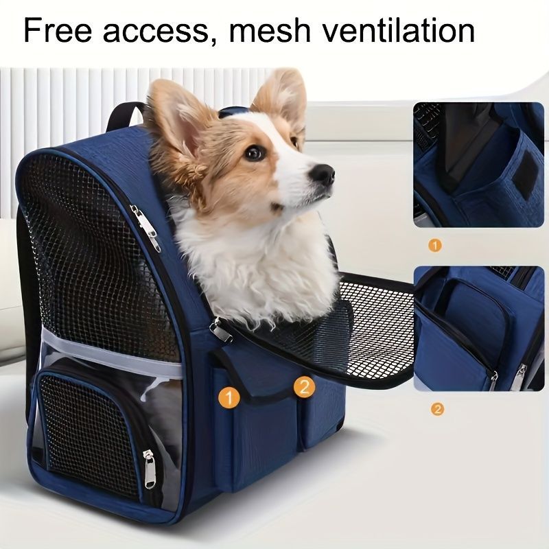 Dog Carrier Backpack Pet Transport Bag Travel Accessory For Dogs Dog Supplies…, Black image 2