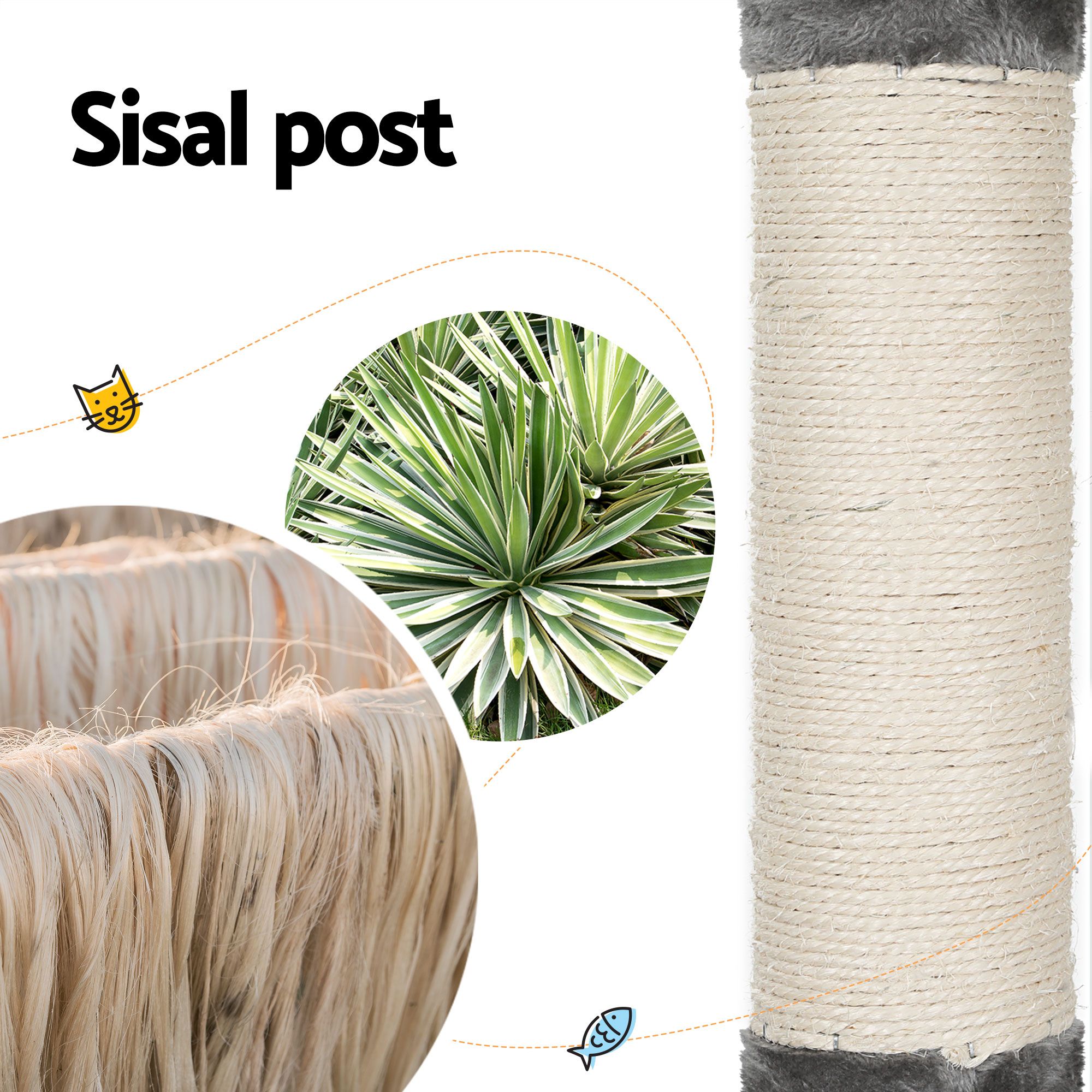 i.Pet Cat Tree 290cm Tower Scratching Post Scratcher Floor to Ceiling Cats Bed image 6