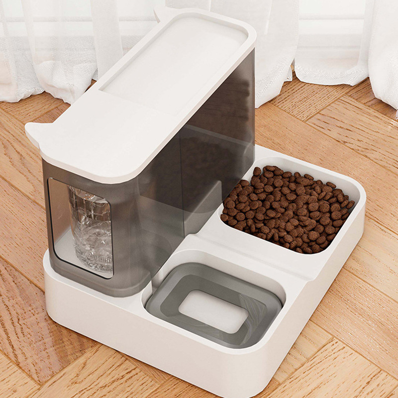Grey Pet Feeder 3L Automatic Cat Feeder and Water Dispenser - Hassle-Free Hydration… image 3