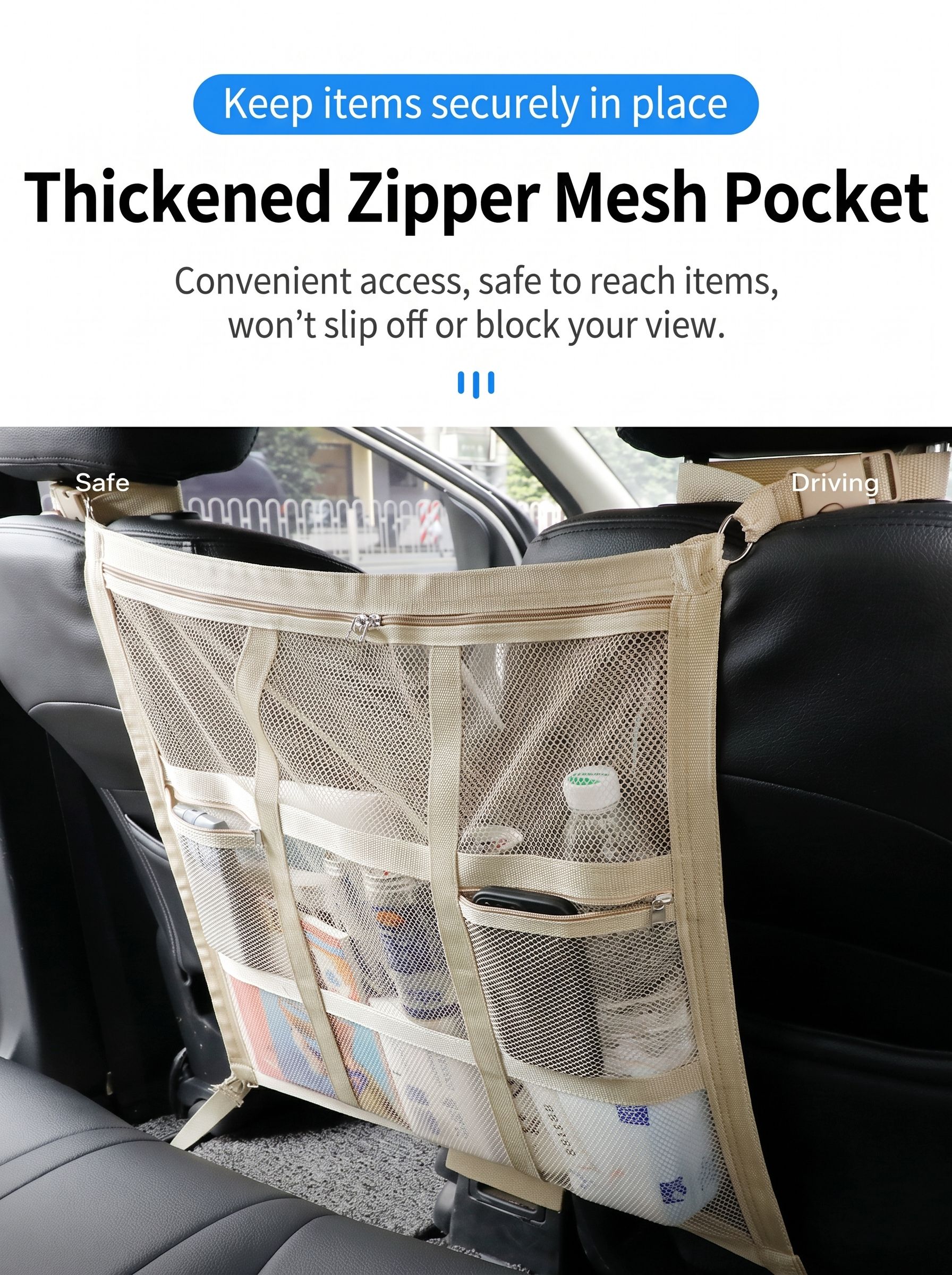 Car Pet Barrier Net for Front Seat Gap image 7