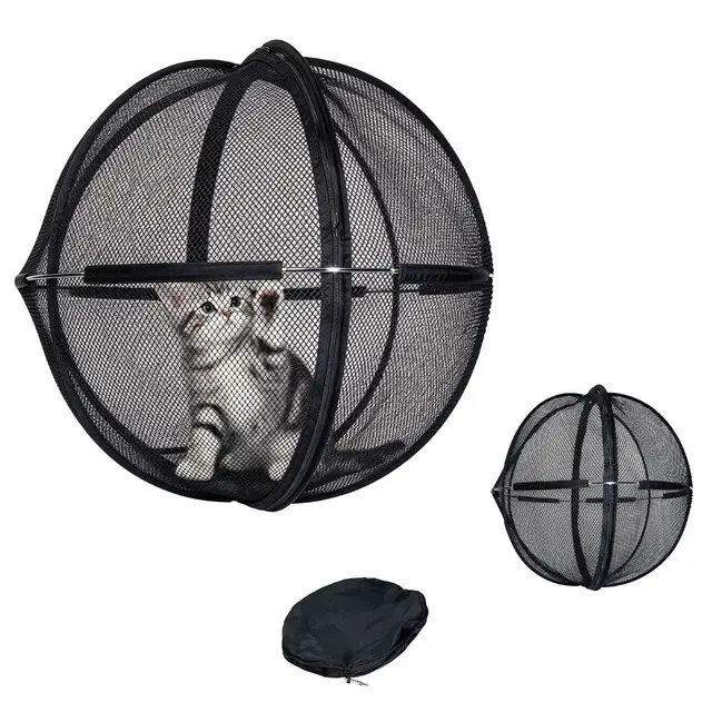 Rollable Mesh Cat Play Ball Enclosure