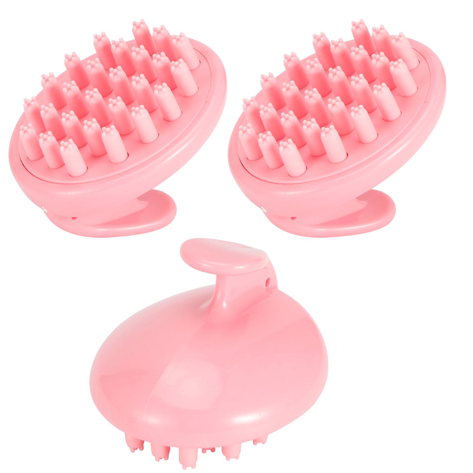 3Pcs Scalp Massage Brush Adult Universal Hairdressing Shampoo Wash Hair Combpink image 3