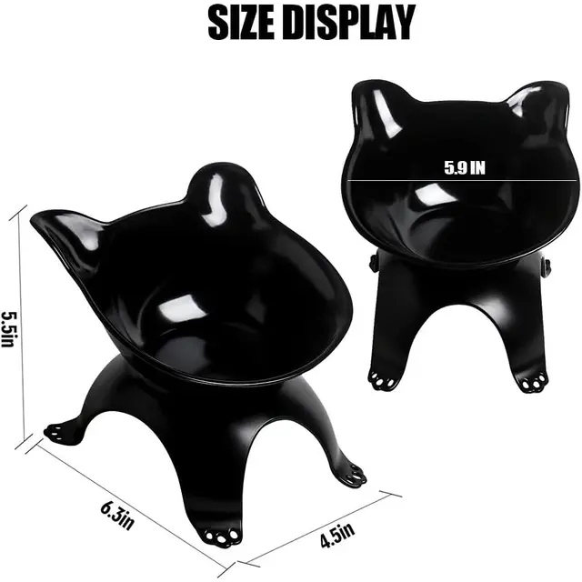 Cat Dog Bowls 15°Tilted Pet Feeder Bowl