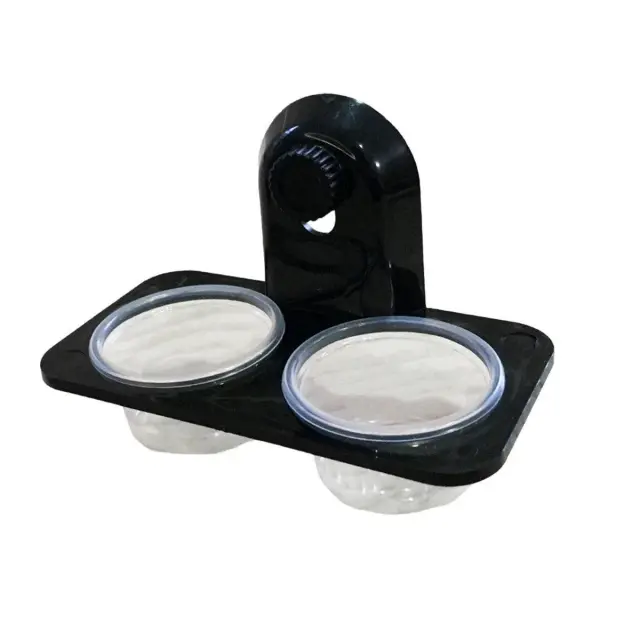 Dual Reptile Food and Water Bowl with Suction Cup Detachable Feeder for Lizards - Screw