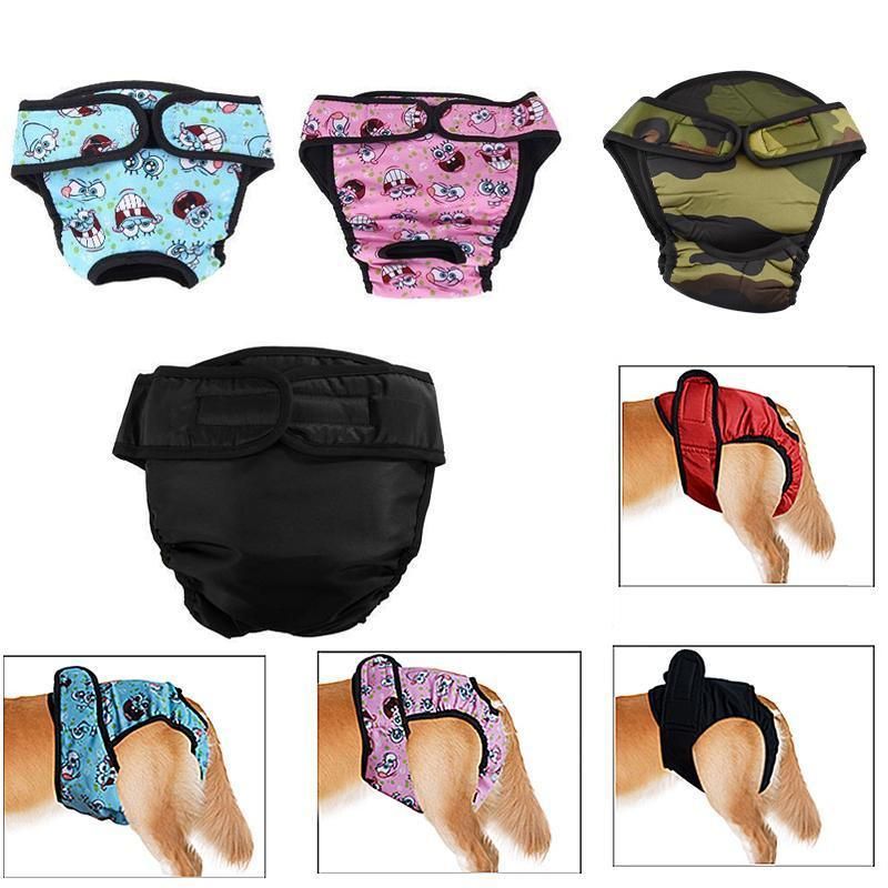 Washable Female Pet Dog Cat Nappy Diaper Physiological Pants Panties Underwear Red - L image 9