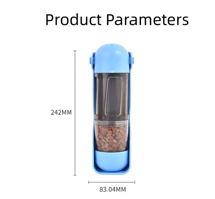 2-in-1 Portable Pet Water and Food Bottle - Leak-Proof Design with Water Lock and Easy… image 4