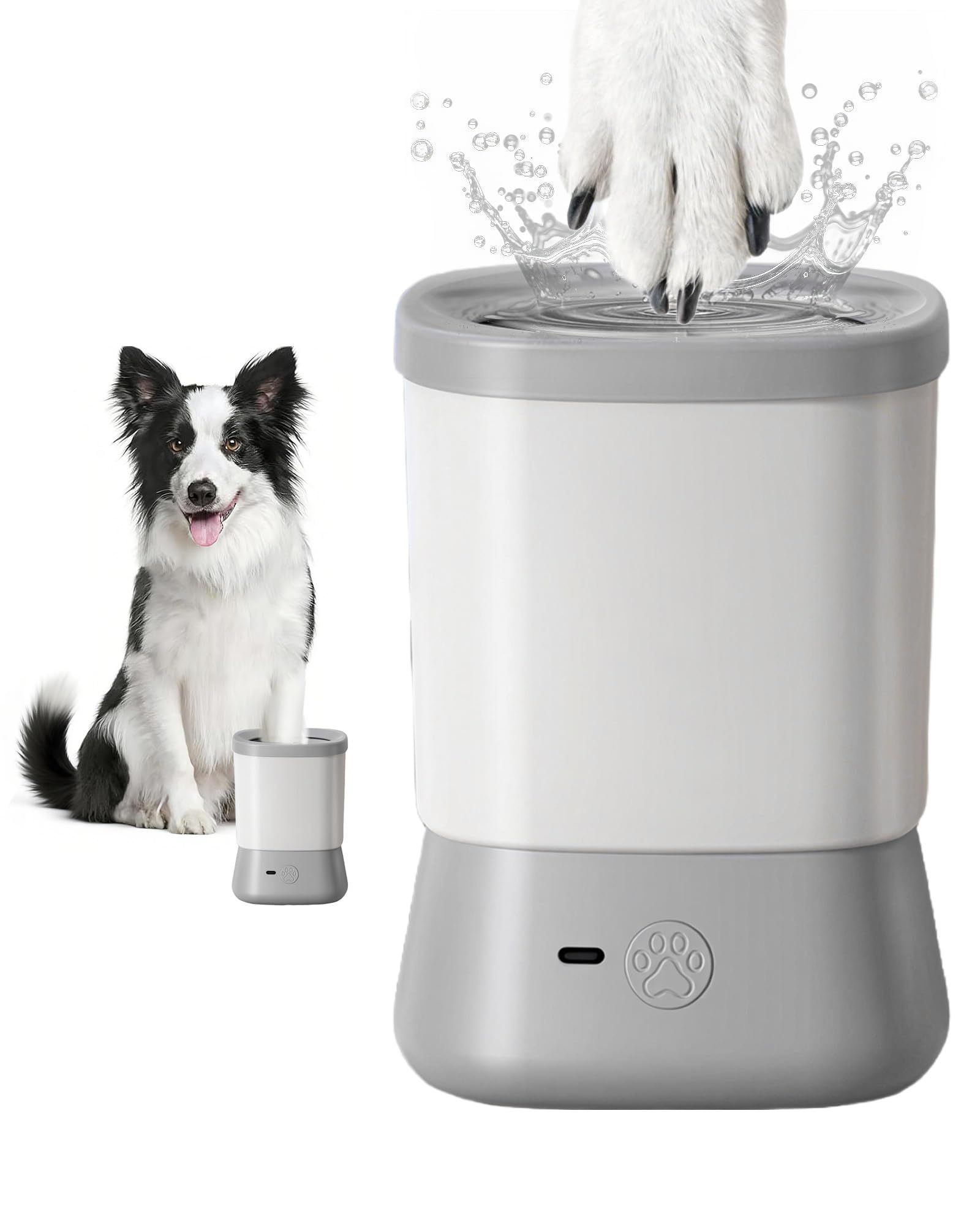Electric Dog Paw Cleaner for Dogs，2 Speeds Automatic Dog Foot Paw Washer for…, Pink image 8