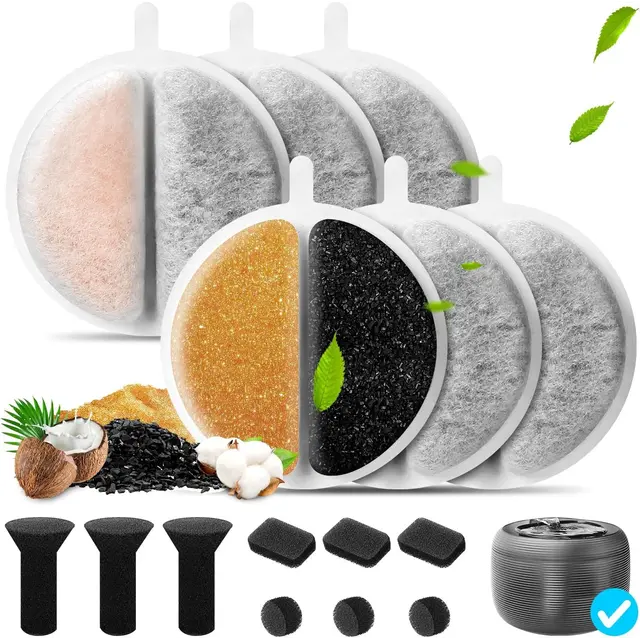 6 Pack Cat Water Fountain Filter