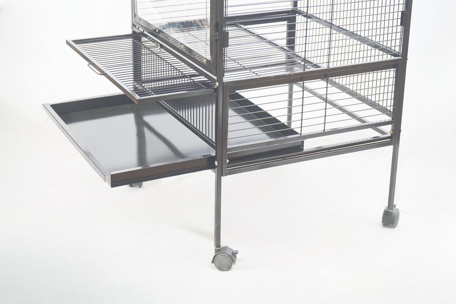 YES4PETS 174 cm Large Bird Budgie Cage Parrot Aviary With Metal Tray and Wheel image 3
