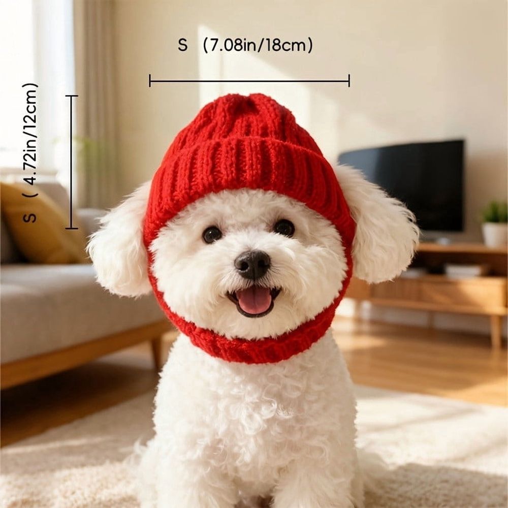 Dog Winter Hat with Ear Flap Holes image 4
