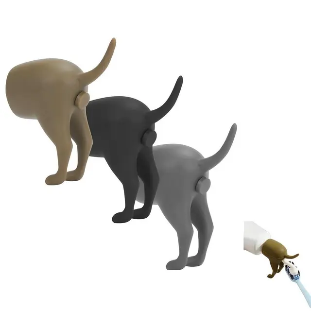 3PCS Pooping Dog Toothpaste Toothpaste Squeezer Dispenser Reusable Self Closing…