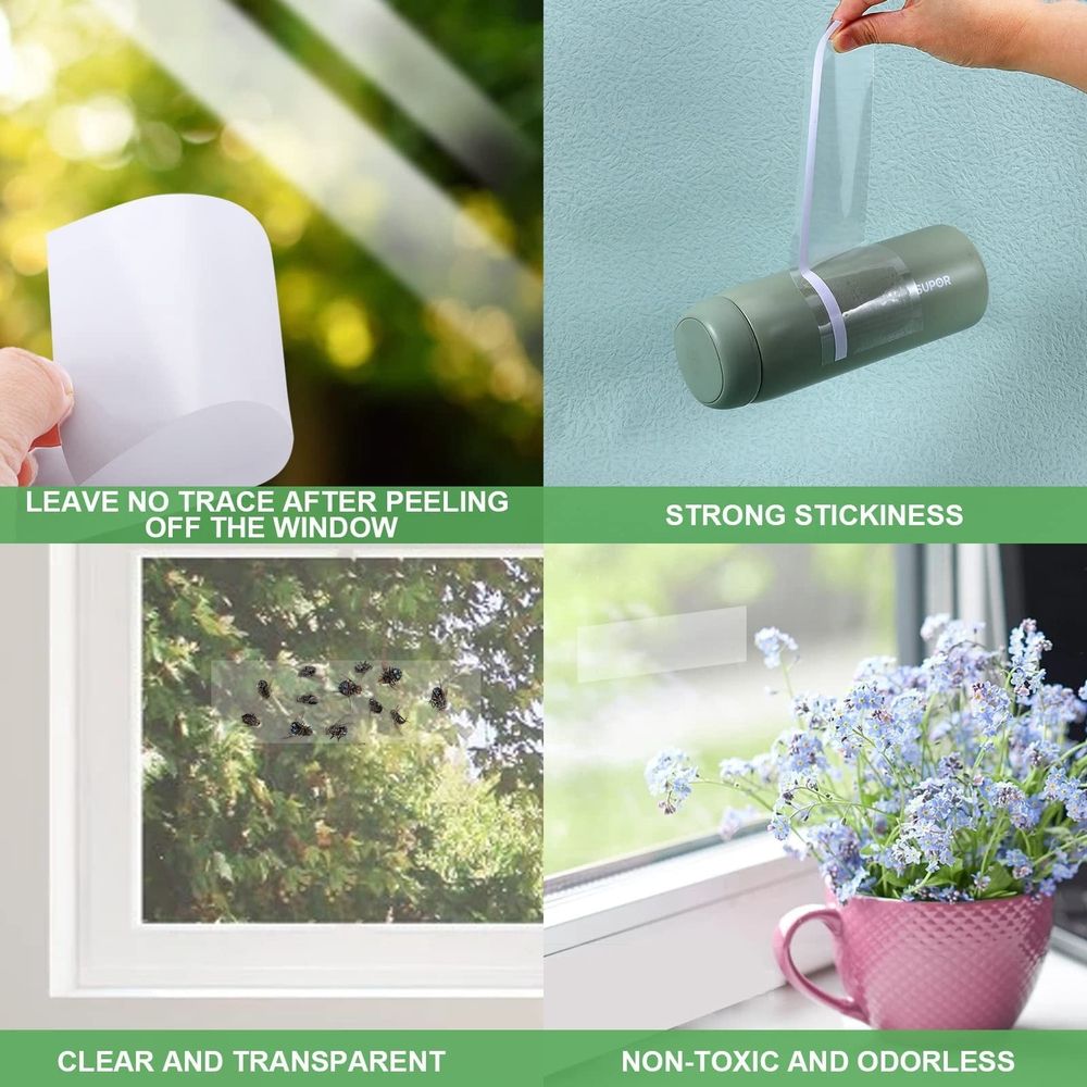80Pcs Window Fly Traps Catch & Kill Houseflies image 2