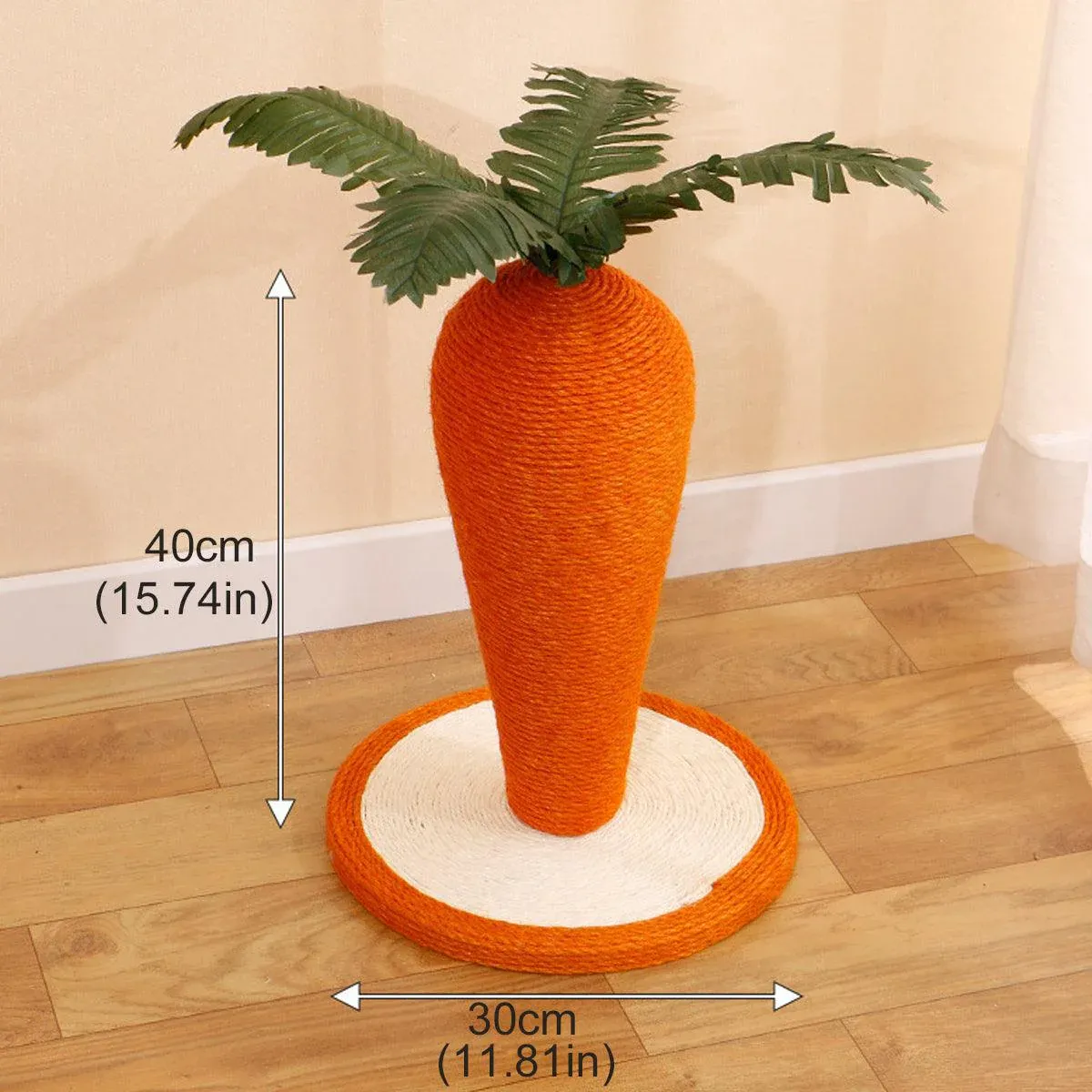 Carrot Cat Scratching Post Vertical Climbing Frame Interactive Toy for Cats image 3