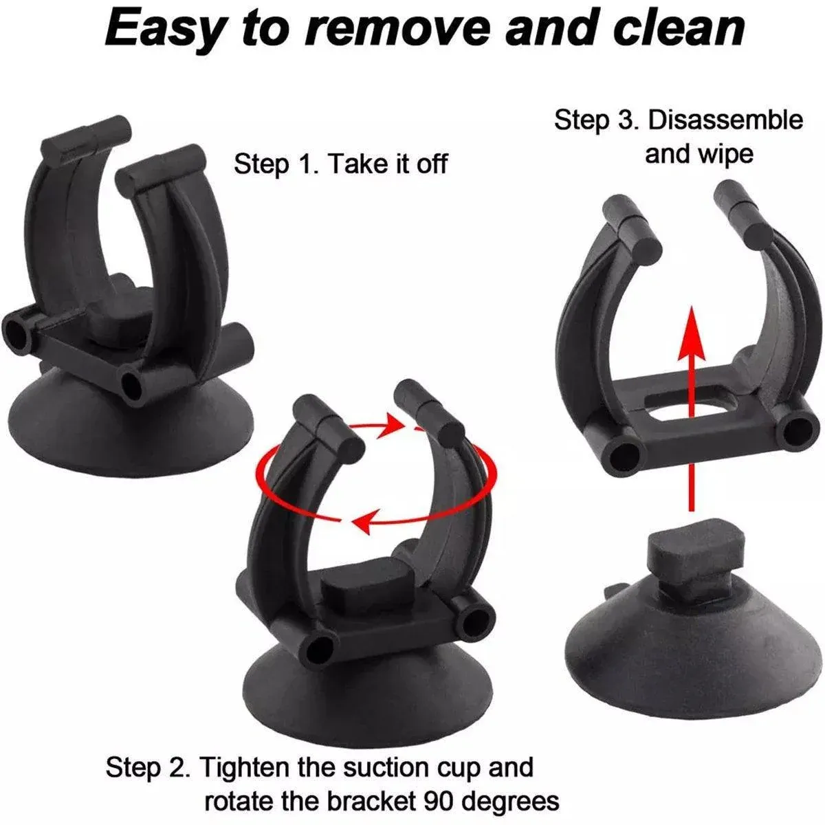 20PCS Black Suction Mount Clips for Aquarium Equipment image 5