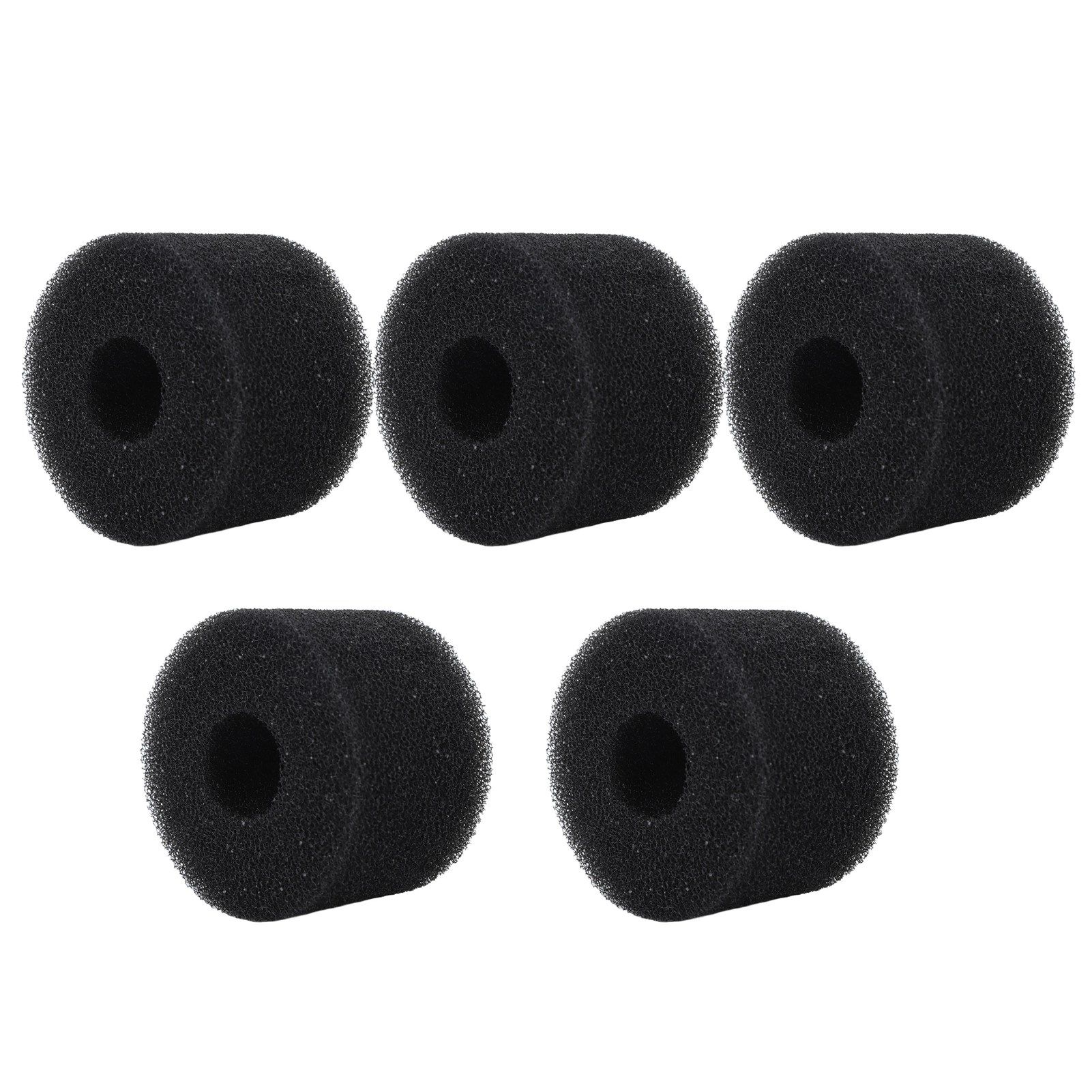 5PCS Pool Filter Sponge PU Sponge Black Reusable Washable Cylindrical Simming Pool… image 3