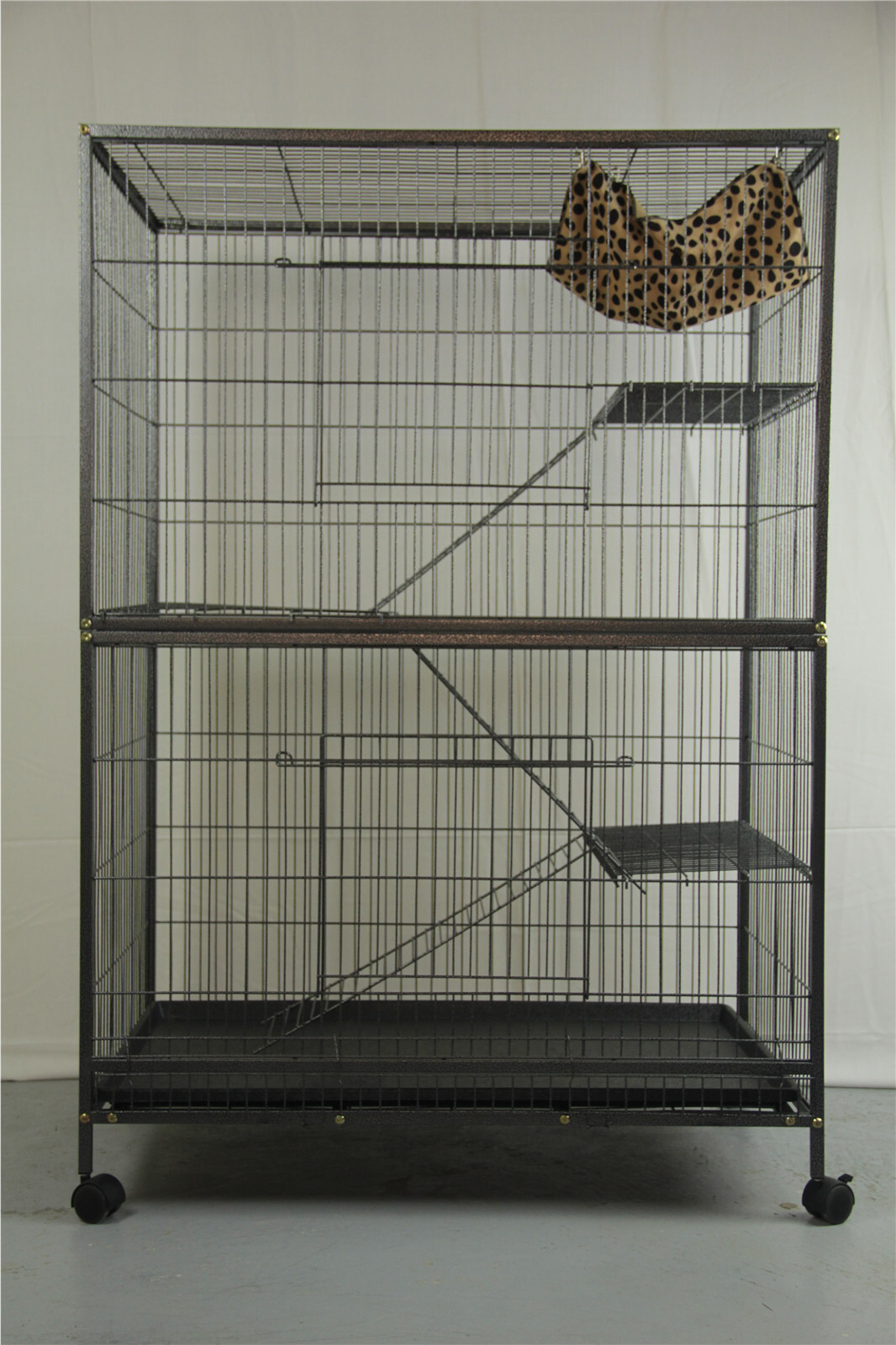 YES4PETS Pet 140cm 4 Level Bird Ferret Parrot Cage Aviary Cat Castor image 2