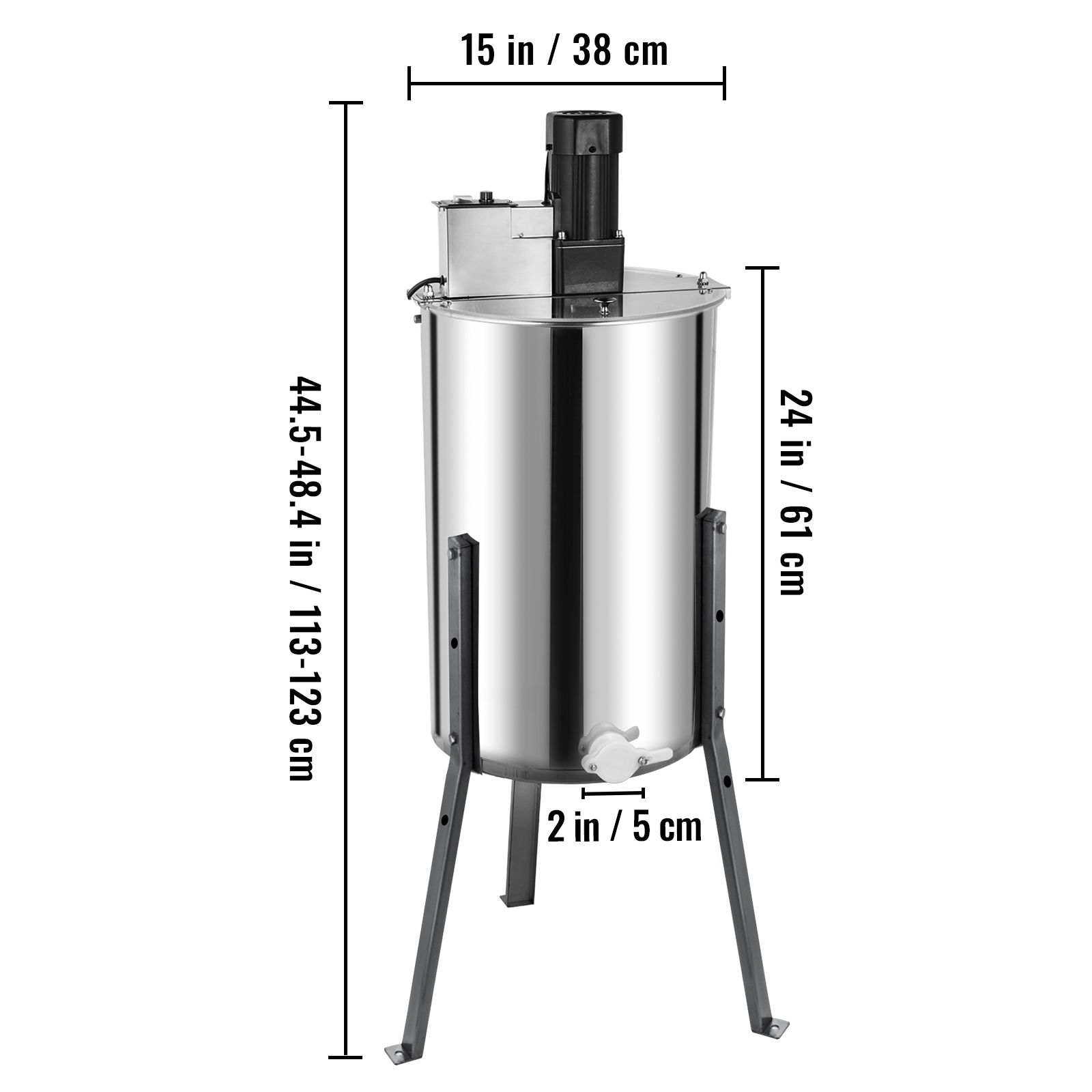 3/6 Frame Electric Honey Extractor Beekeeping Stainless Steel W/ 3 Legs image 8