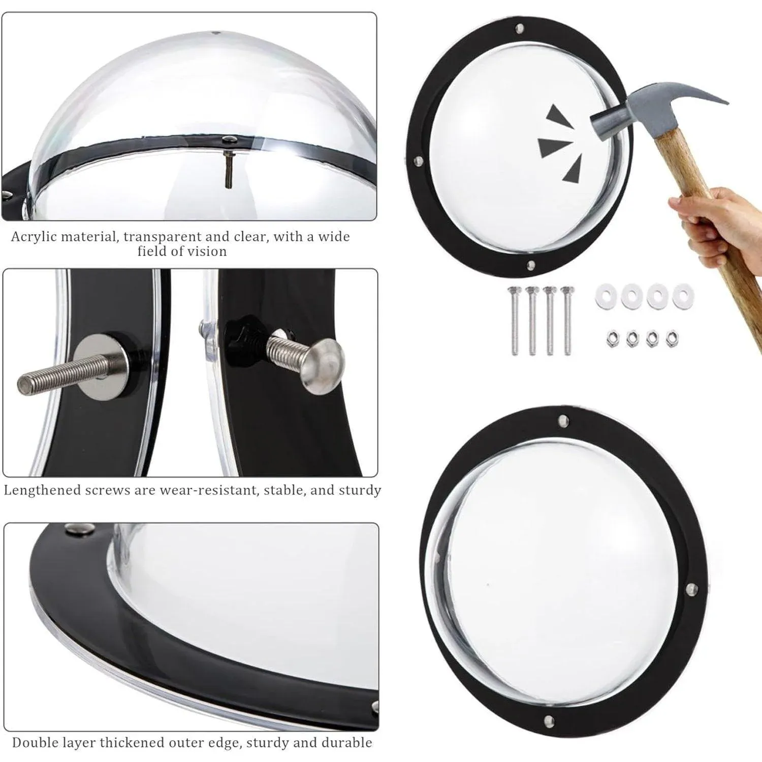 Dog Porthole Window Round Transparent for Fence Pet Peek Look Out Durable Dome image 7