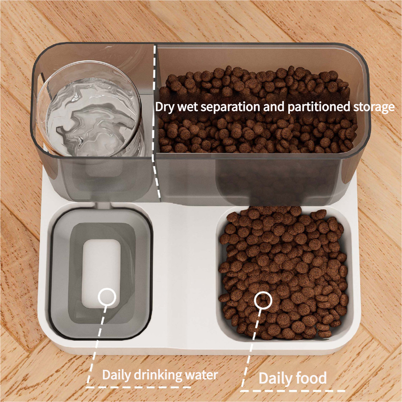 Grey Pet Feeder 3L Automatic Cat Feeder and Water Dispenser - Hassle-Free Hydration… image 4