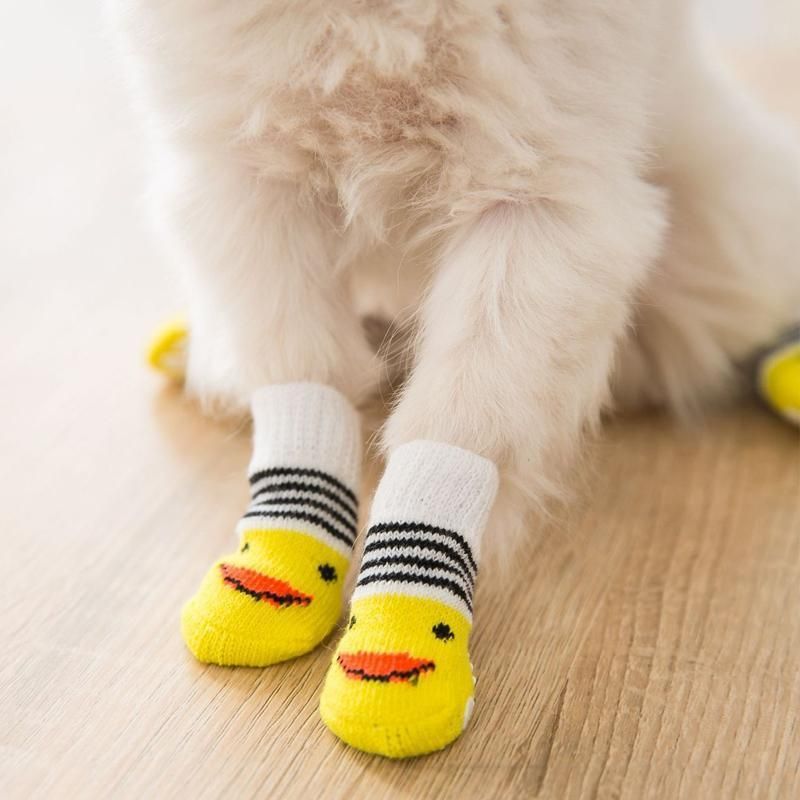 Dog Socks Non-Slip Grip Slip Anti-Slip - Puppy Cat Pet Shoes Slippers M Size - Yellow… image 10