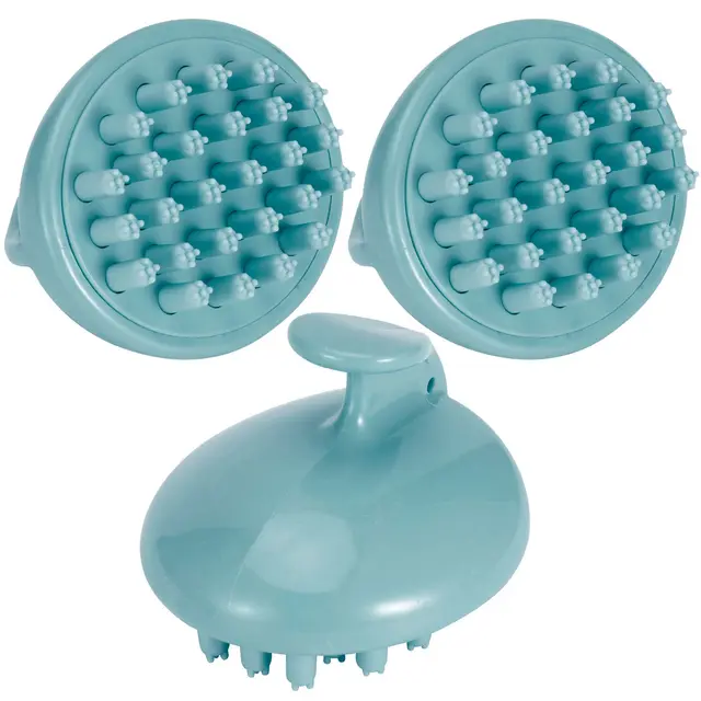 3Pcs Scalp Massage Brush Adult Universal Hairdressing Shampoo Wash Hair Combblue