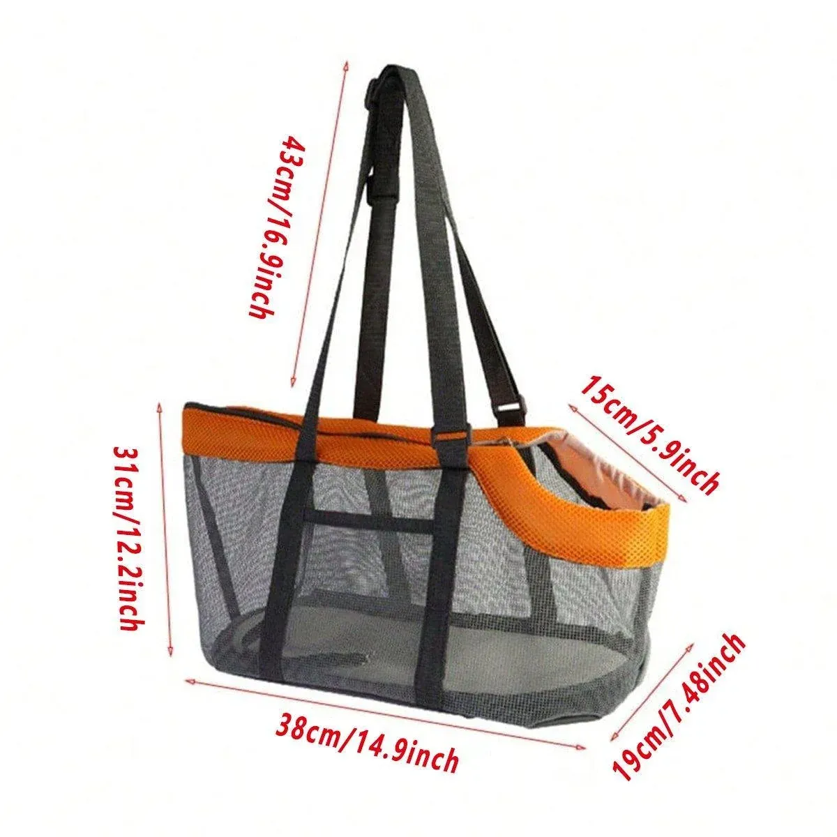 Mesh Dogs Carrying Bag Large Capacity Breathable Outdoor Travel Pet Carrier Bag image 3