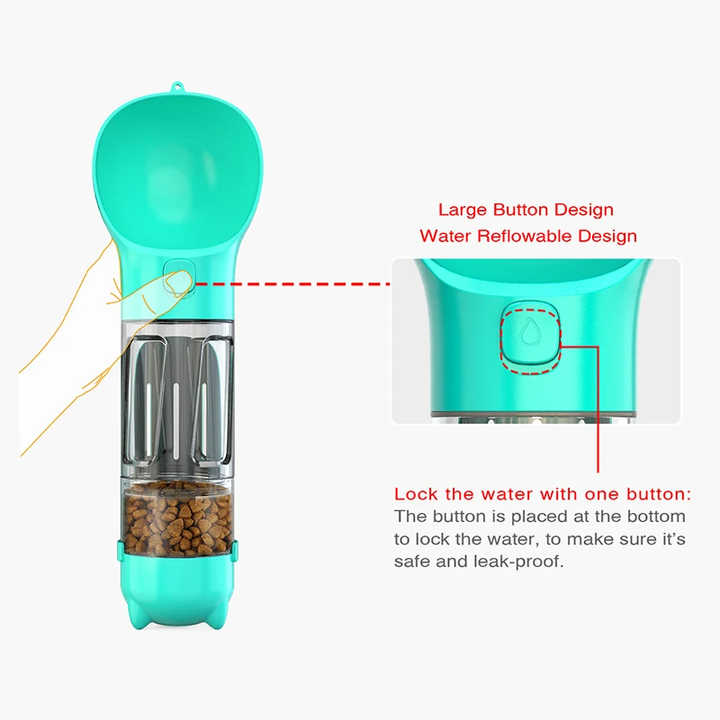 Green 500ml Portable Pet Water Bottle image 3