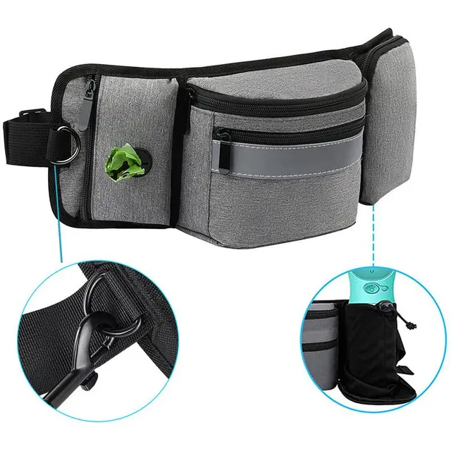 Adjustable Dogs Treat Pouch Training Pouch For Outdoor Walking With Bottle Holder…