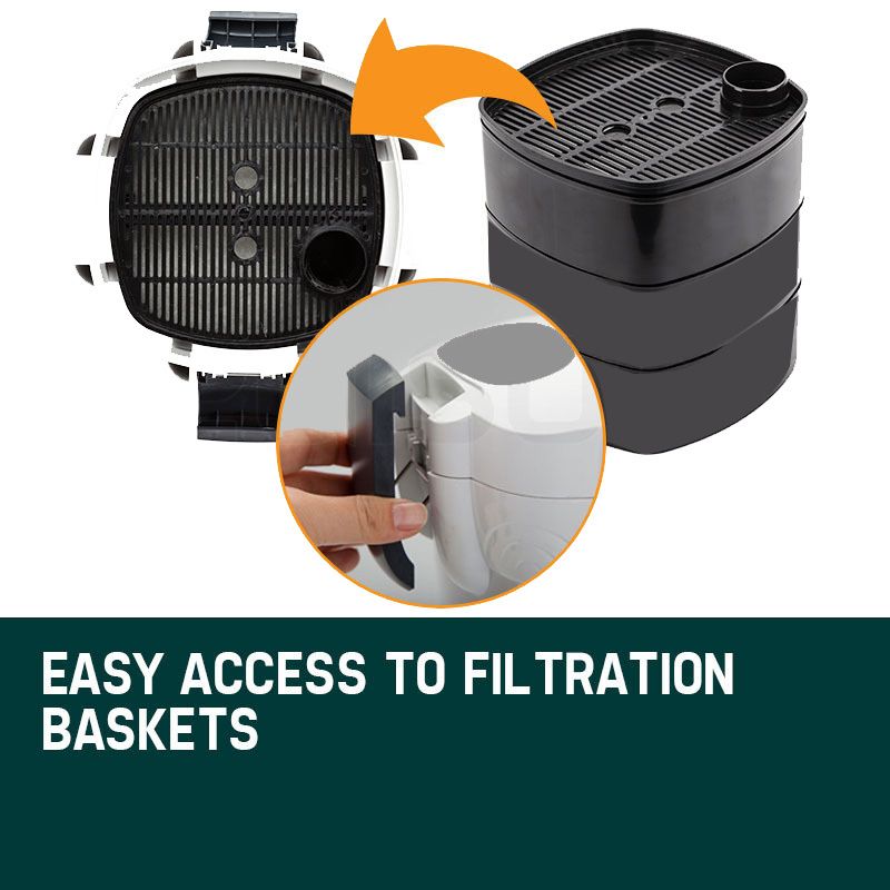 PROTEGE Aquarium External Canister Filter Aqua Fish Tank Pond Pump UV Light 1850 L/H image 3