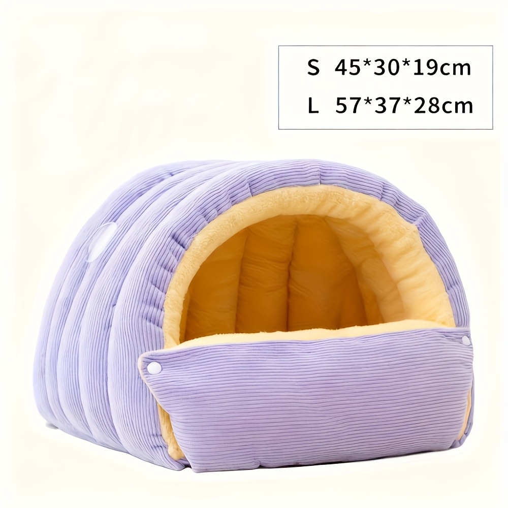 High-Elasticity Warm Cat Bed: 45×30×19cm Wrapped Design, Light Green, 45 × 30 × 19cm image 6