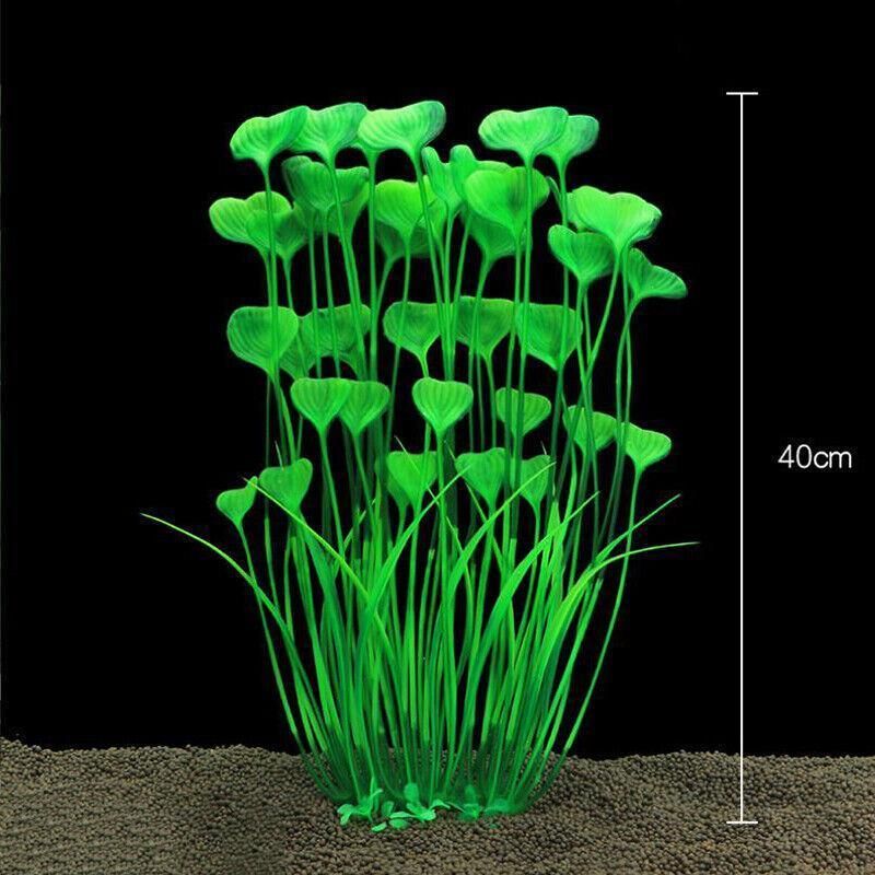Aquarium 40cm Artificial Simulation Water Plants Fish Tank Plant Grass Decor - Red image 9
