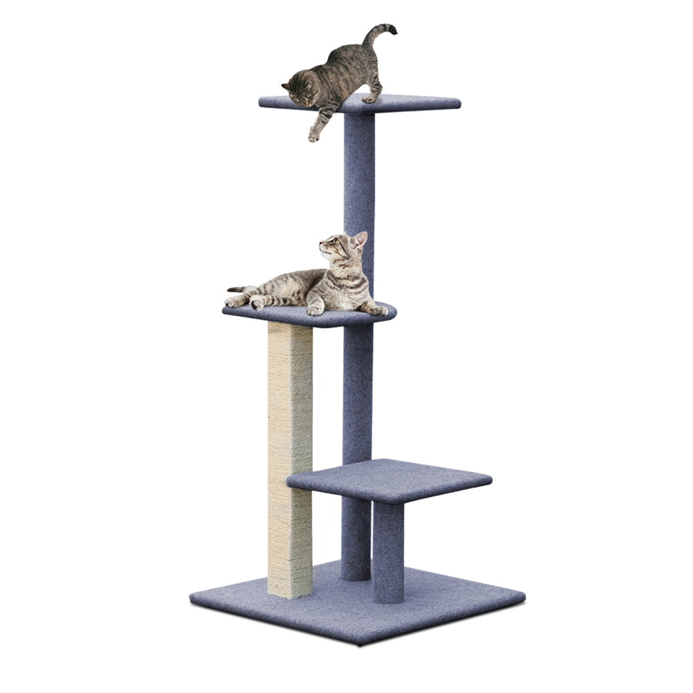i.Pet Cat Tree 124cm Scratching Post Tower Scratcher Trees Wood Condo Board image 8