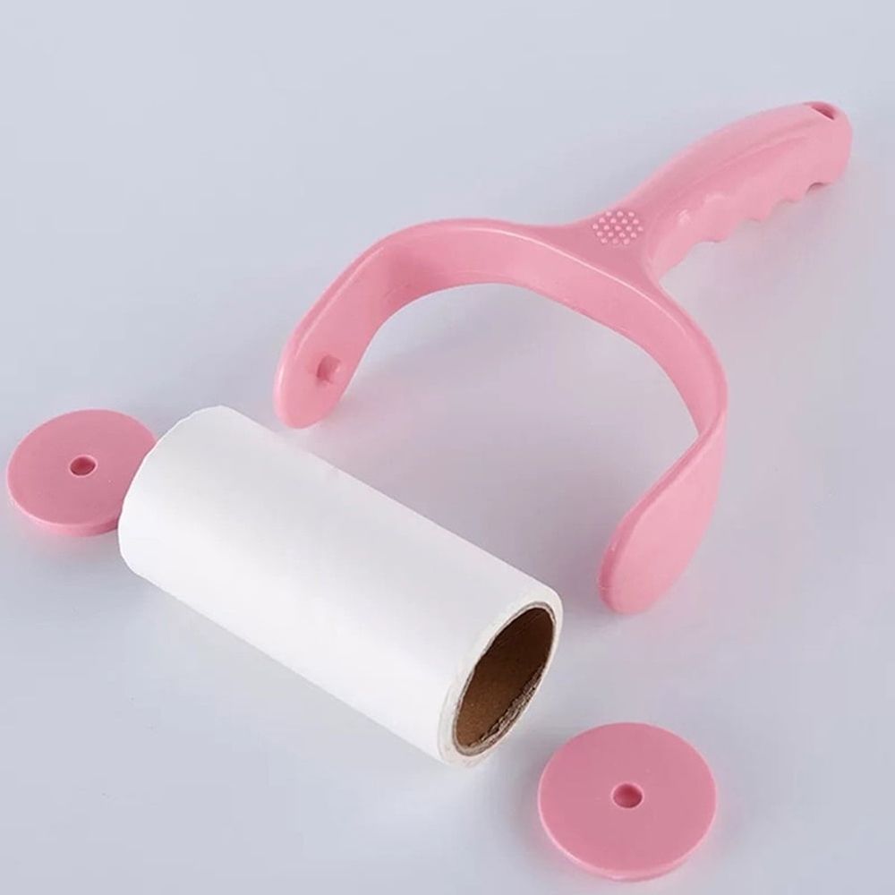 Pink Lint Roller for Quick Pet Hair and Lint Pickup on Furniture and Clothes 2Pcs image 2