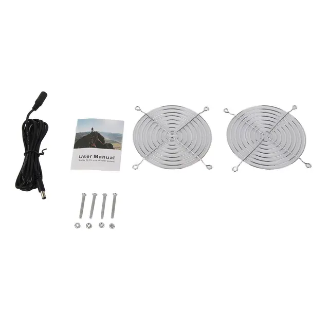6W Solar Panel Fan with Protecting Net Waterproof Greenhouse Chicken House Solar Fan…